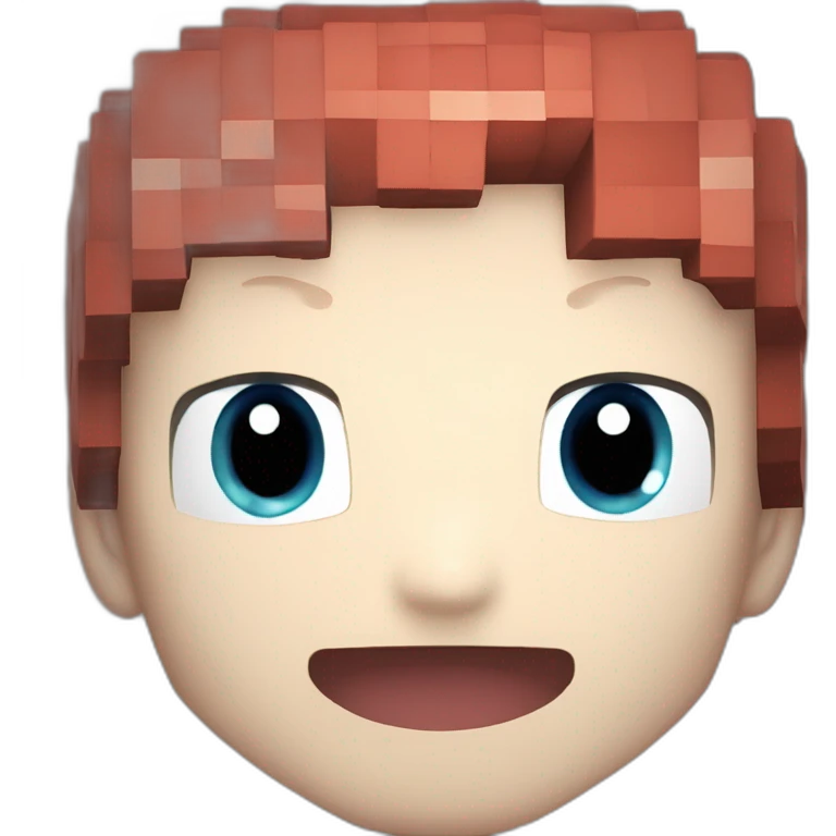 Pixelmon Minecraft Head Skin Anime Big Eyes Smile emoji