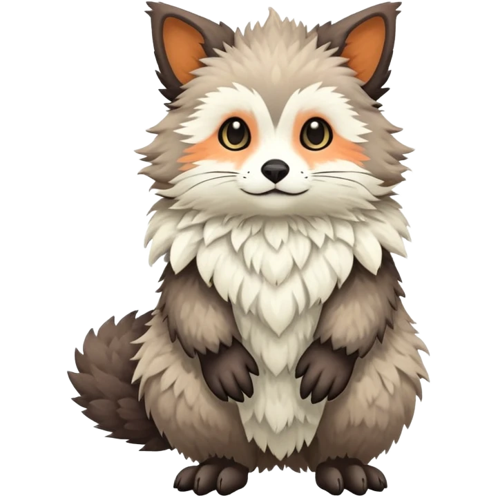 lush warm-colored Fakémon-Trico-creature (full body) emoji
