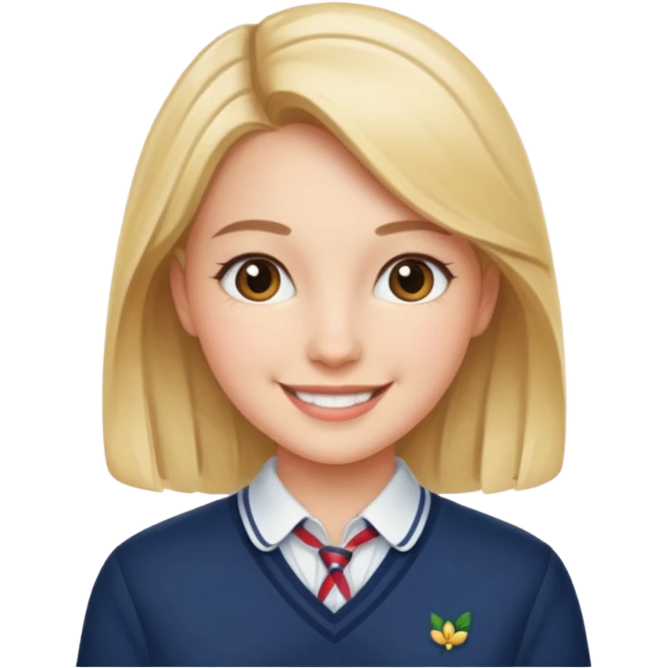 a girl with preppy stuf emoji