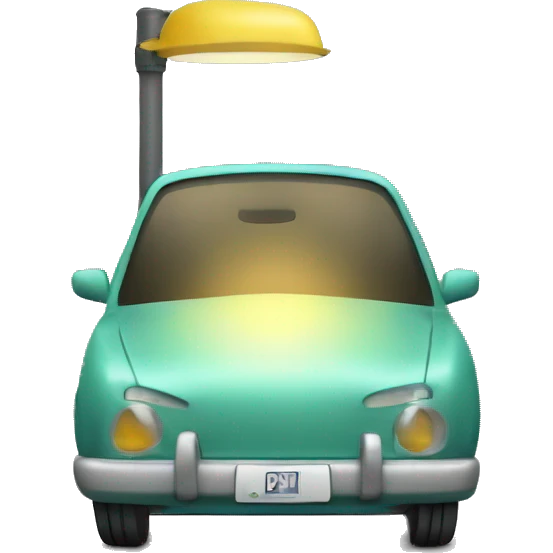 un lampadaire sur une voiture emoji
