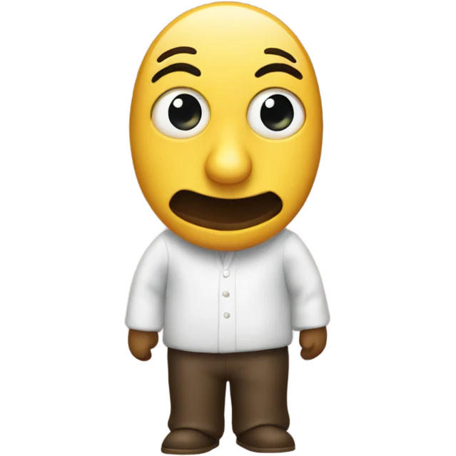 a toy with a large nose emoji