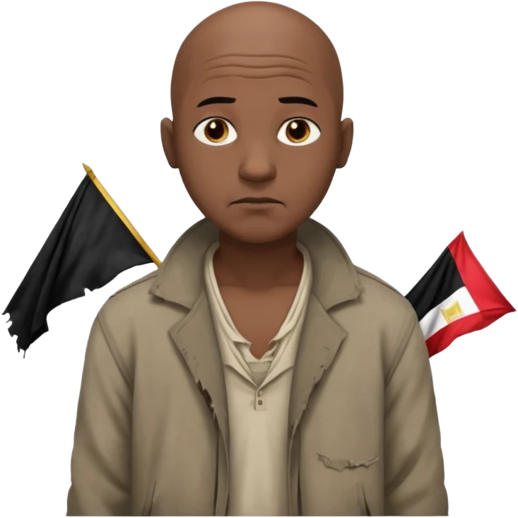bald black man egypt poor emoji