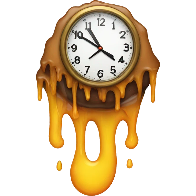 Melting clock emoji
