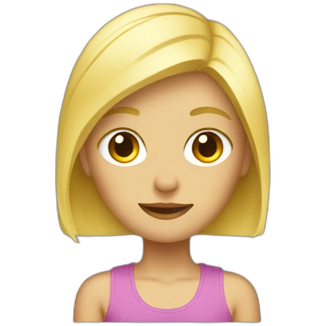 fille blonde sweat emoji
