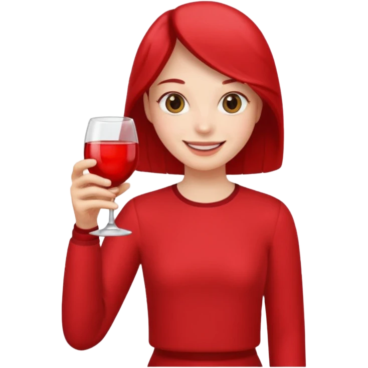 red clothed person with glass emoji