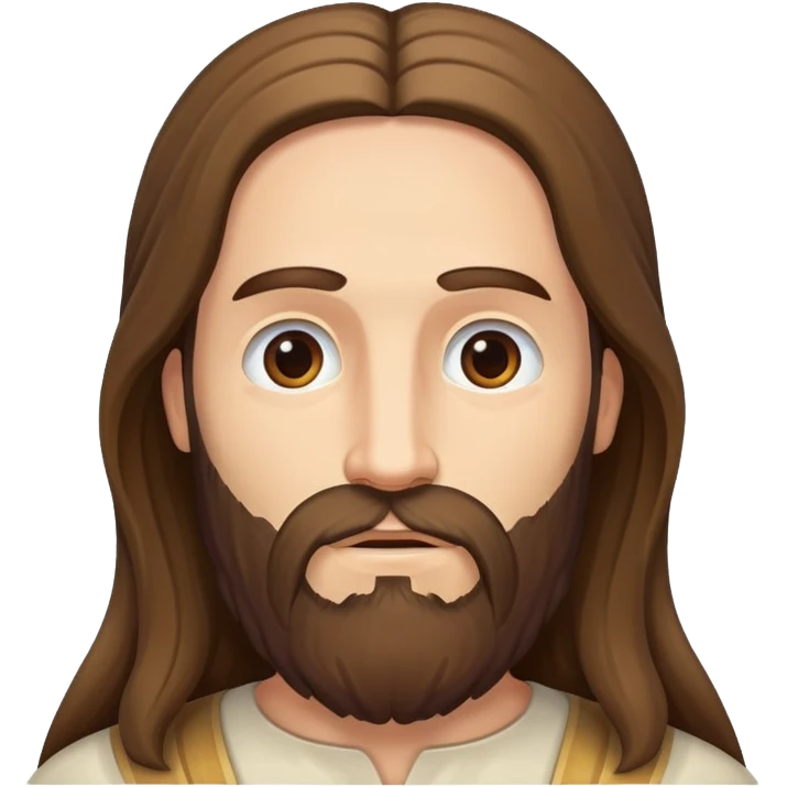 Длинноволосый бородатый парень похож на Иисуса emoji