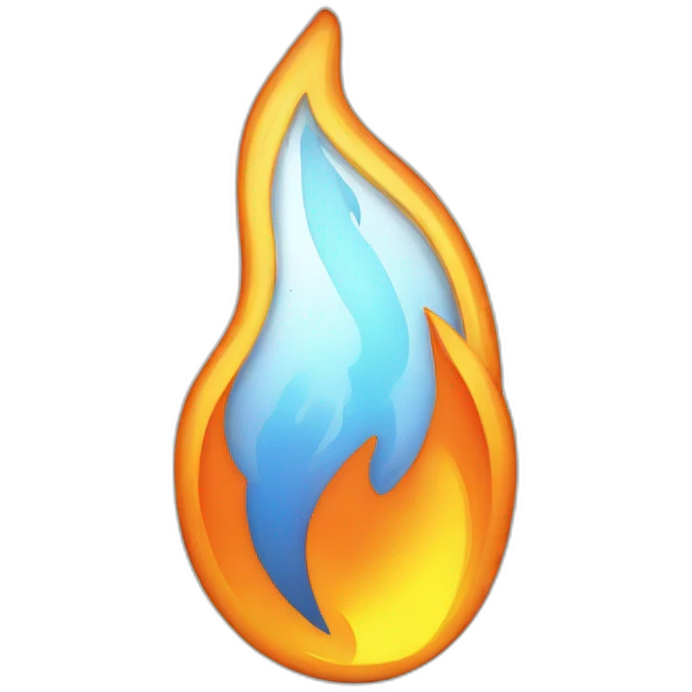 a glass flame emoji