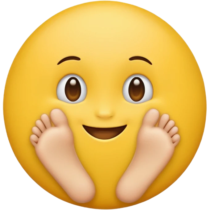 Emoji with feet behind head  emoji