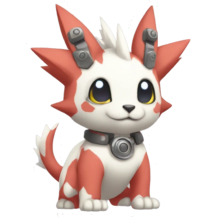 cute kawaii cool edgy Digimon-Fakemon-animal full body emoji