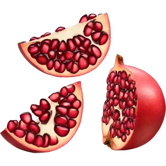 juicy sliced pomegranate emoji