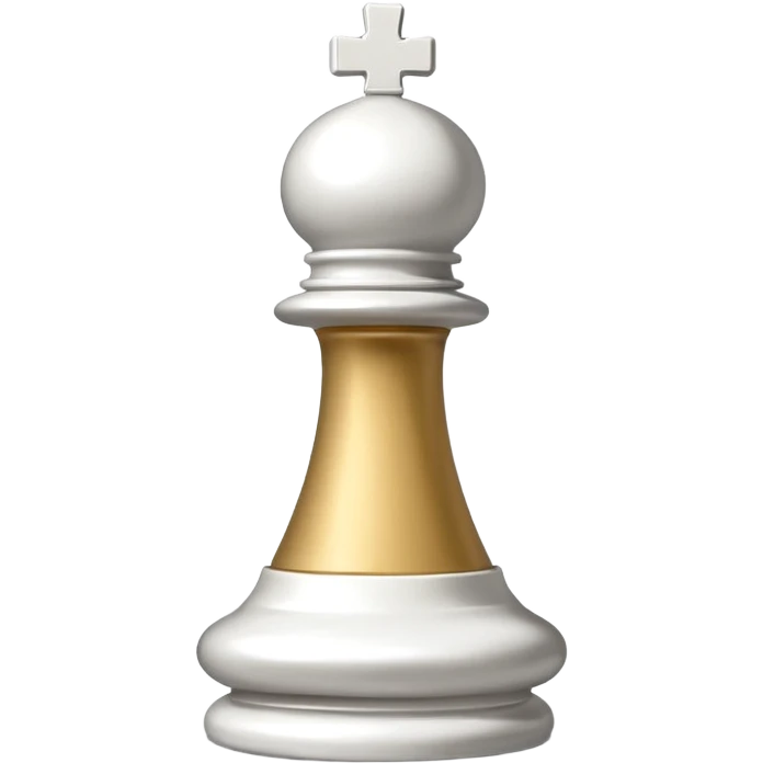 
chess bishop piece object, classic bishop shape with top slit, 3D cartoon, glossy material, soft shadow, mobile game icon style, centered, clean background, no text, no watermark
 emoji
