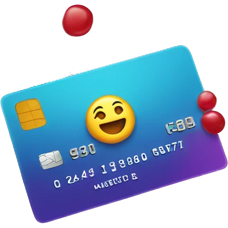 Credit card playing in sugar emoji