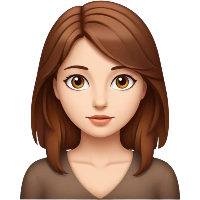 Beautiful brown-haired woman emoji