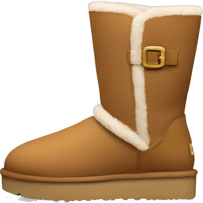 short UGG boot with platform bottom emoji