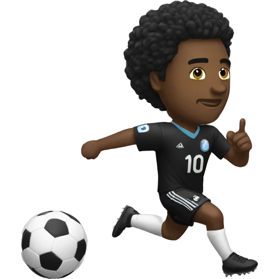 Un footballeur noir avec du flow emoji