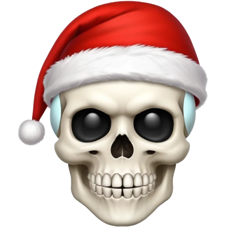 Skull ,MERRY CHRISTMAS Sign
 emoji