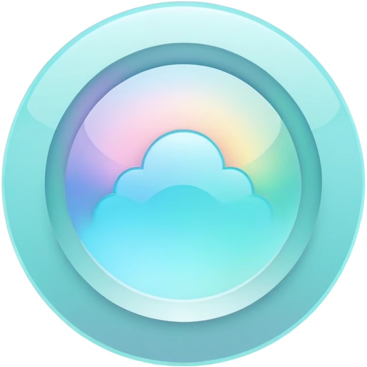 Iridescent pastel cyan formal elegant sophisticated cultured neat pretty beautiful nifty app icon emoji