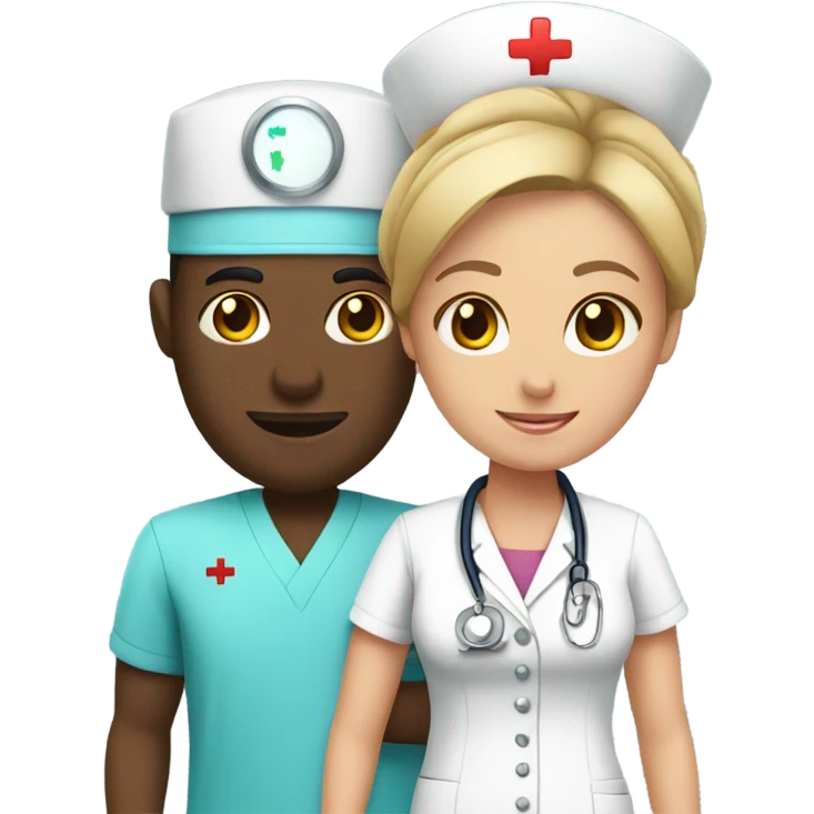 Nurse and boyfriend  emoji