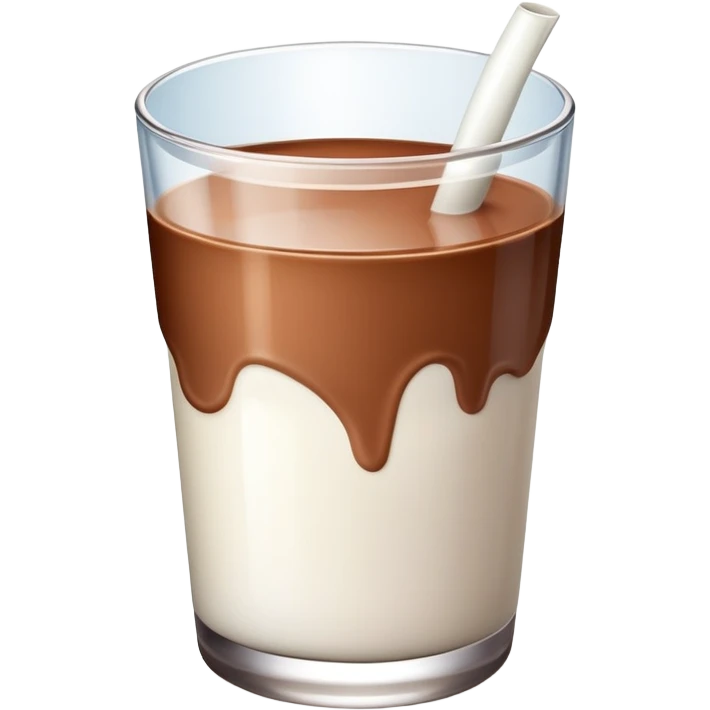 Chocolate glass of milk emoji