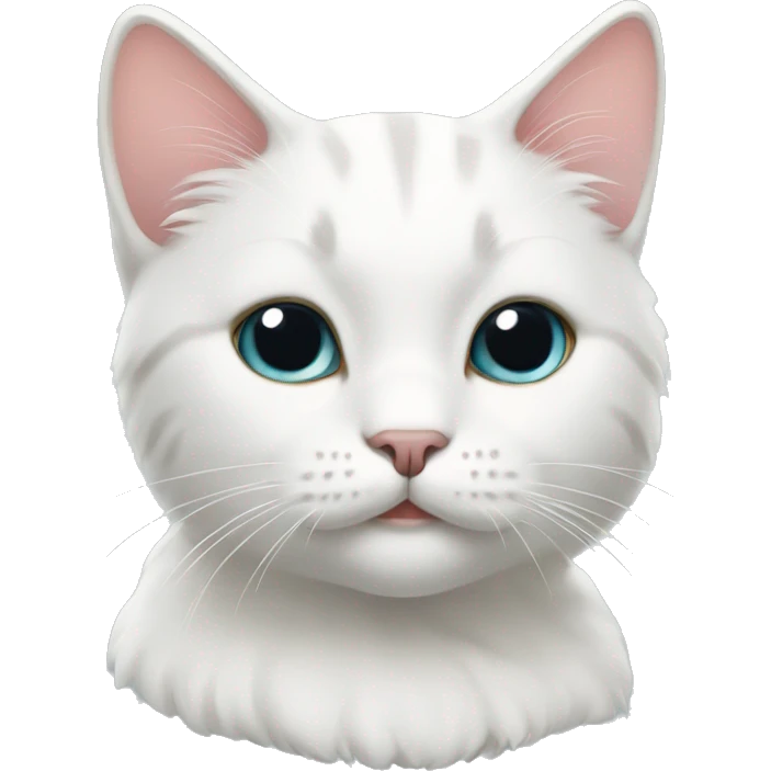 A white cutie cat  emoji