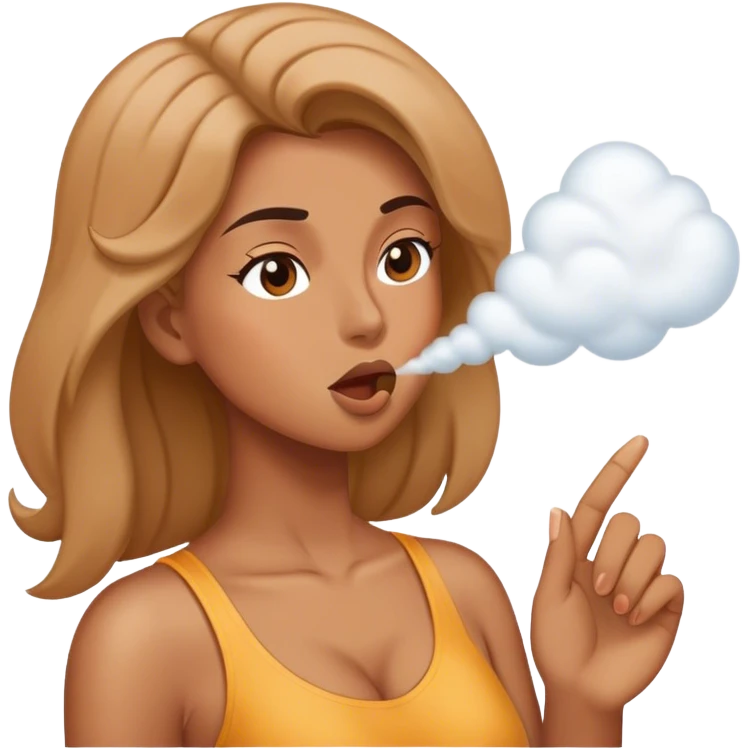 Women blowing air  emoji
