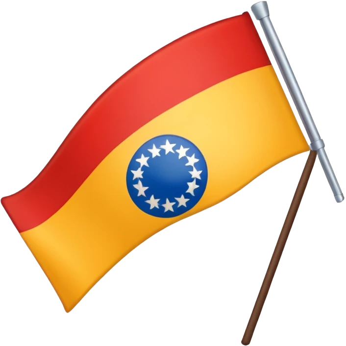 Bandera gitana con rueda emoji