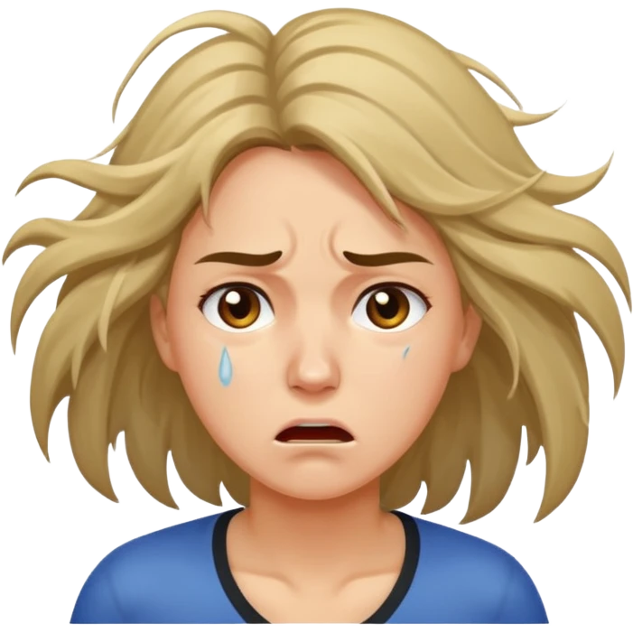 sad lady running emoji