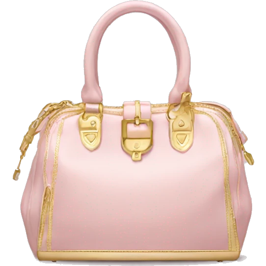 Light pink bag with gold hardware  emoji