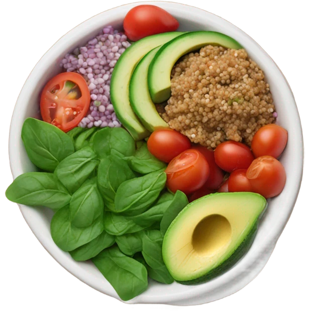 realistic bowl of healthy food emoji