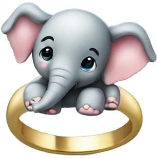 Baby elephant ring emoji