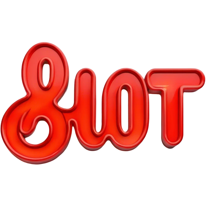  neon sign with the word hot emoji