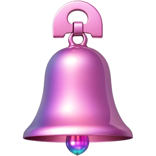 PInk iridescent Bell emoji