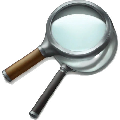 magnifying glasses that looks minimalistic and cool emoji