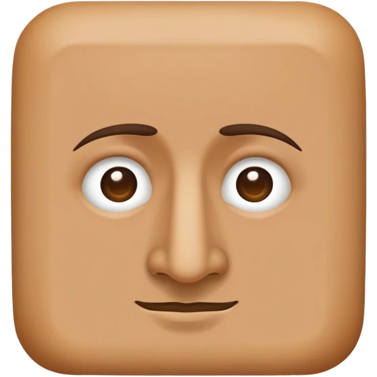 man with rectangle shaped head and big nose emoji