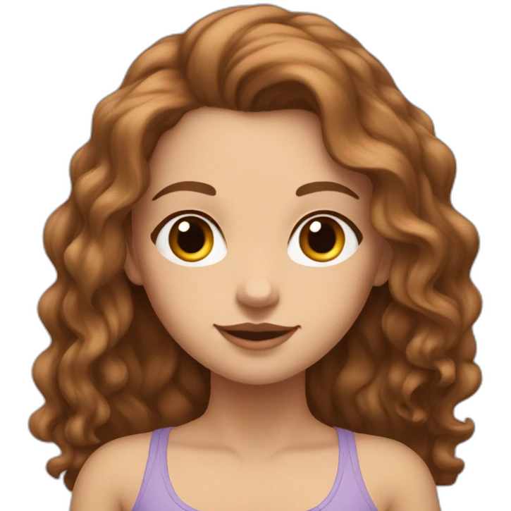 white-girl-with-long-wavy-brown-hair-wearing-crop-top emoji