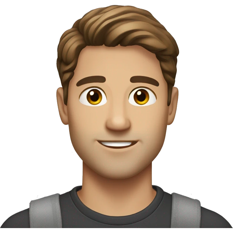 brown hair man-browneyes-light skin-european-handsome-sideparted emoji