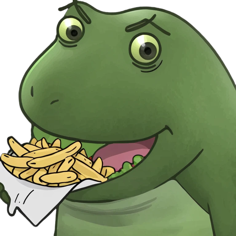 A personas with a dog eating hod hogs emoji