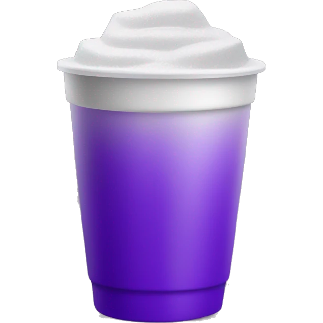 Styrofoam cup with purple liquid  emoji