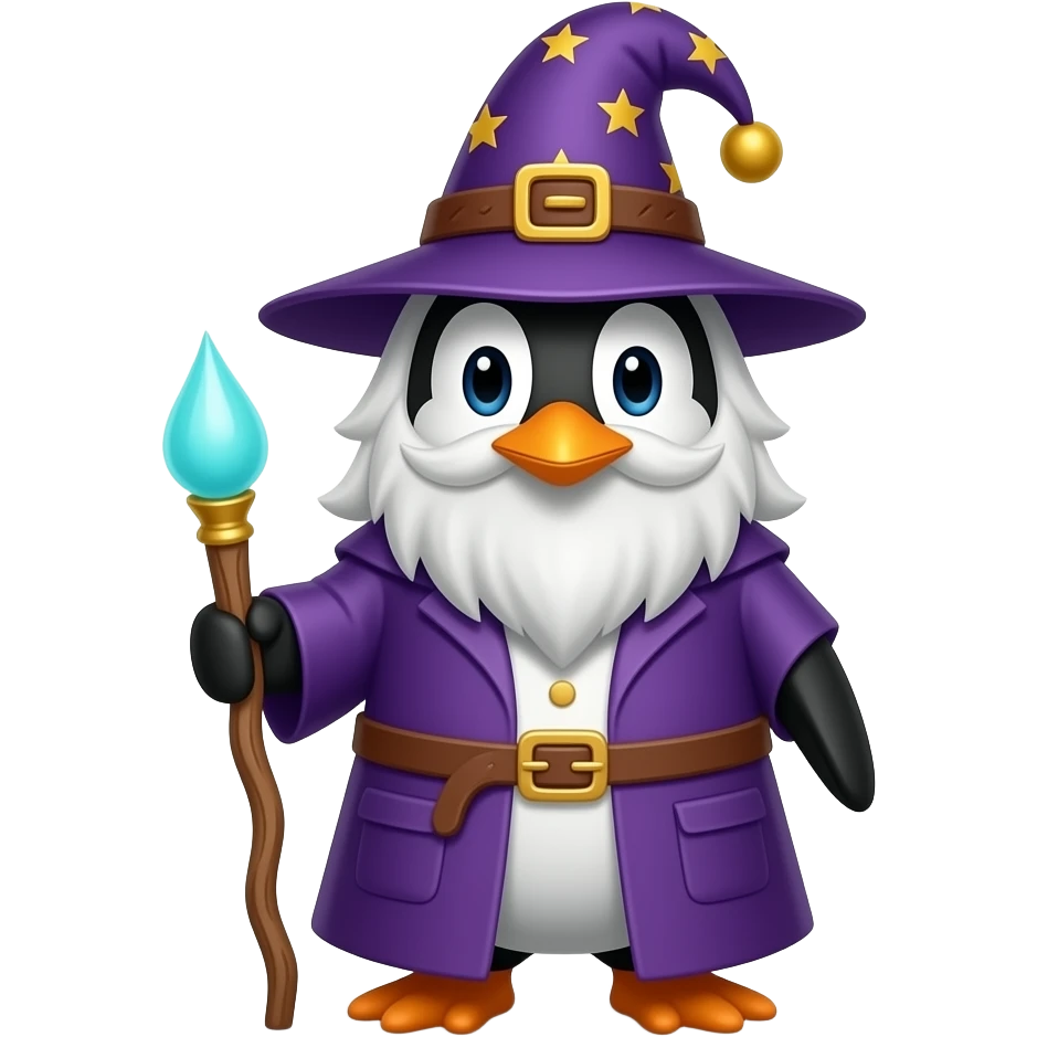 Penguin Wizard emoji