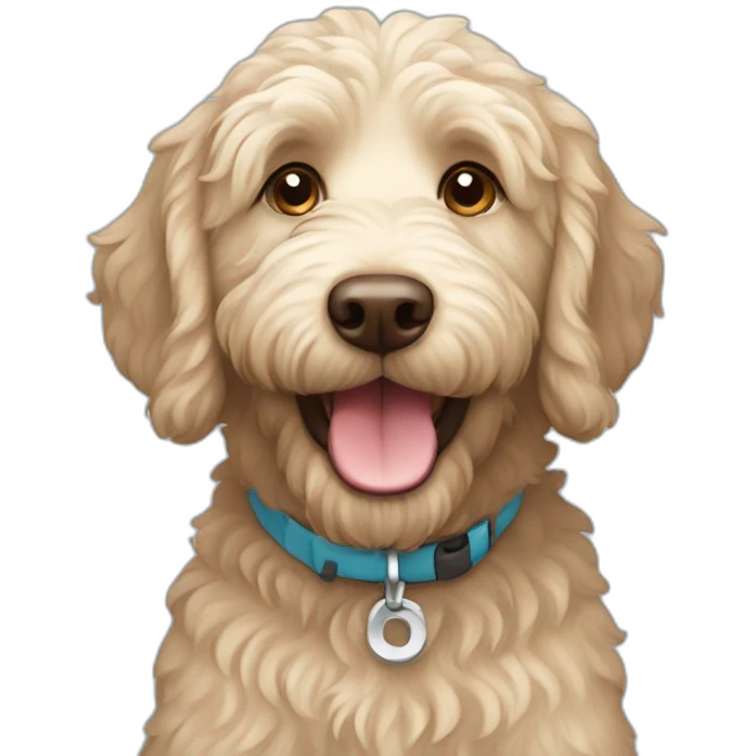 Happy labradoodle  emoji