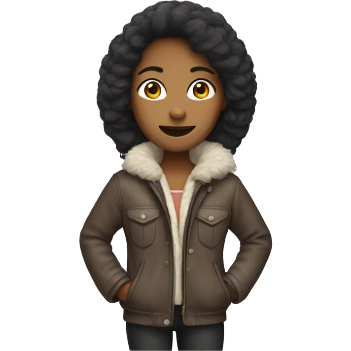 character woman -clothing FUR JAKETS emoji