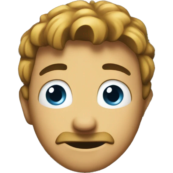 A shy man hiding behind a tree emoji