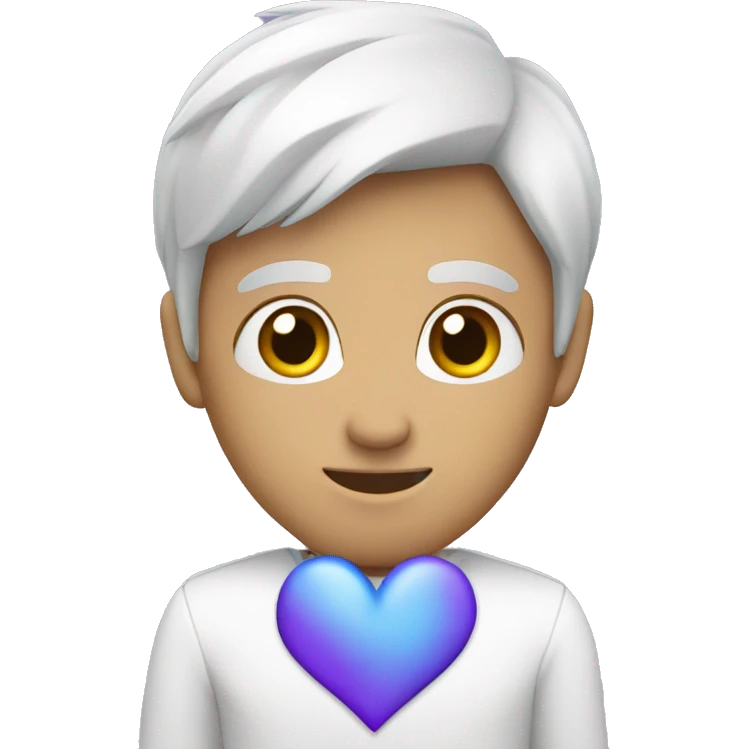 Blue white purple Heart emoji