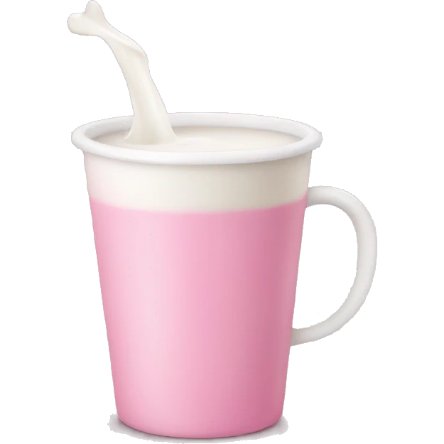 Pink milk in a cup emoji