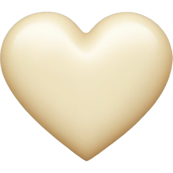 Cream colored heart emoji