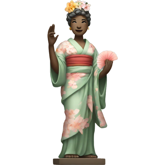 Liberty statue wearing a kimono  emoji