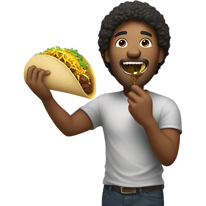 Guy eating tacos  emoji