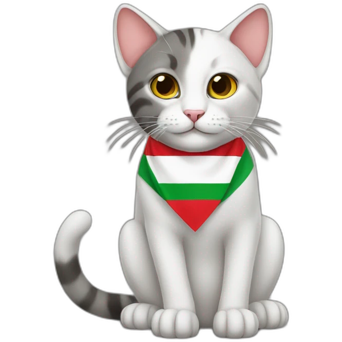 Cat with Sudan's flag emoji