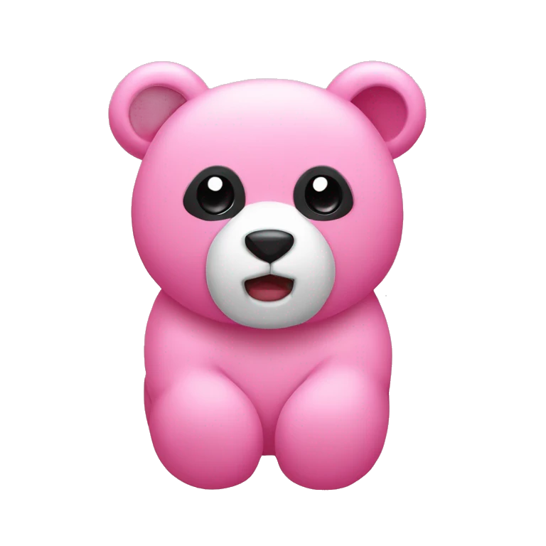 Oso y lazo Rosa  emoji