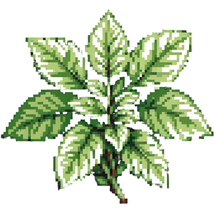 Fresh basil herb with green leaves emoji